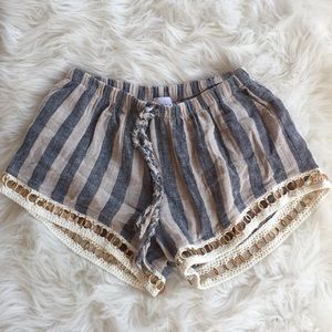 Adorable Miss festival shorts with gold rings
